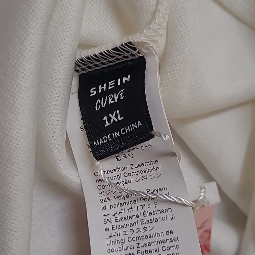 SHEIN White One-Shoulder Dress‎ zise 1XL NEW